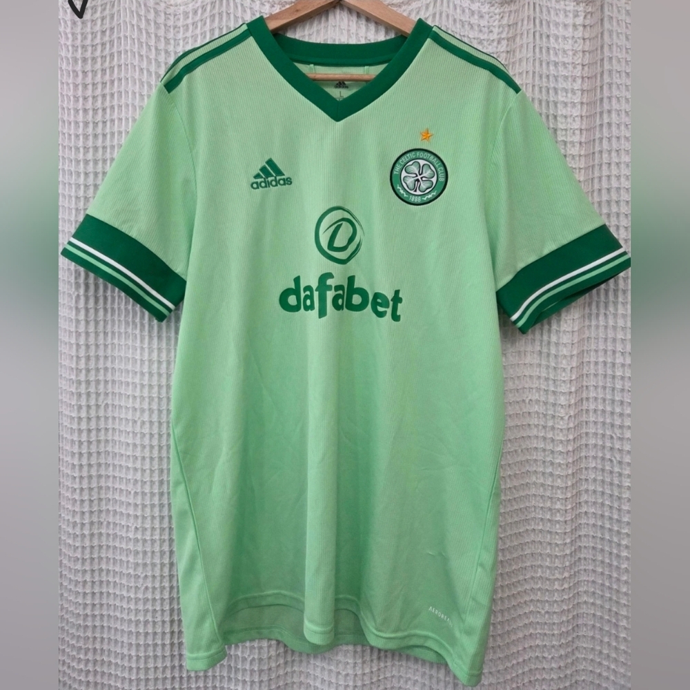 ADIDAS CELTIC SOCCER JERSEY LIGHT GREEN/GREEN MEN'S L AEROREADY DAFABET MAGNERS